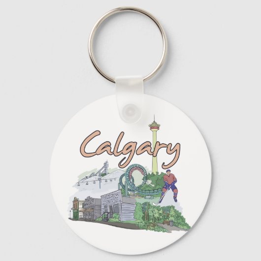 Calgary - Canada.png Sleutelhanger (Voorkant)