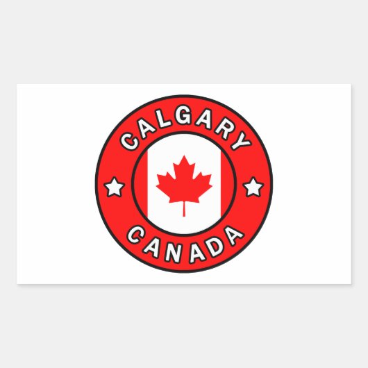 Calgary Canada Rechthoekige Sticker (Voorkant)
