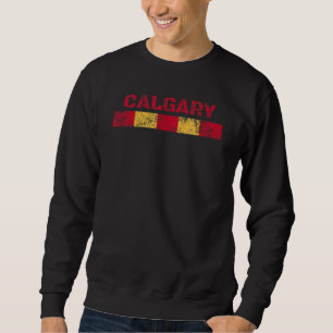Calgary Canada Retro  Weathered Throwback 9 Trui
