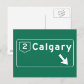 Calgary, Canada Road Sign Briefkaart (Voorkant / Achterkant)