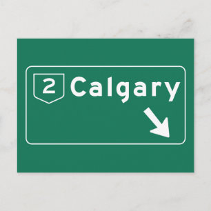 Calgary, Canada Road Sign Briefkaart