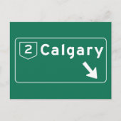 Calgary, Canada Road Sign Briefkaart (Voorkant)