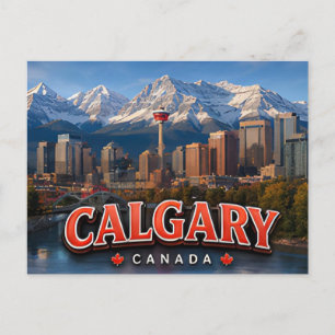 Calgary Canada Rockies Gateway Westerse Reizen 🏔️ Briefkaart