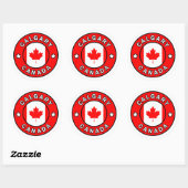 Calgary Canada Ronde Sticker (Vel)