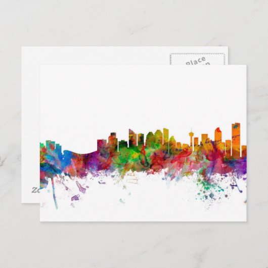 Calgary Canada Skyline Briefkaart (Voorkant / Achterkant)