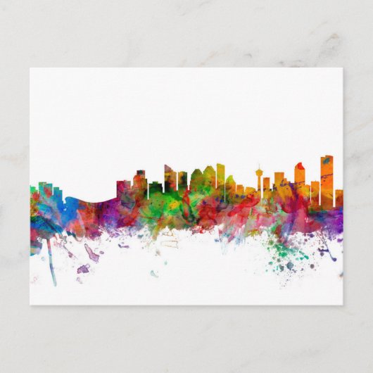 Calgary Canada Skyline Briefkaart (Voorkant)