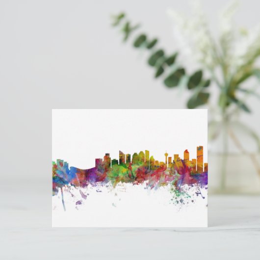 Calgary Canada Skyline Briefkaart (Staand voorkant)