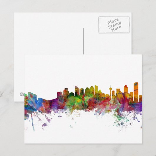 Calgary Canada Skyline Briefkaart (Voorkant / Achterkant)