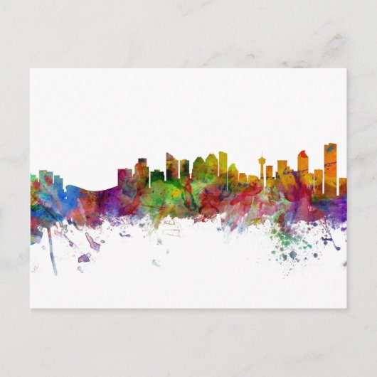 Calgary Canada Skyline Briefkaart (Voorkant)