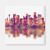 Calgary Canada Skyline Magneet (Voorkant)