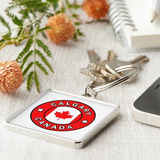 Calgary Canada Sleutelhanger (Zijkant)