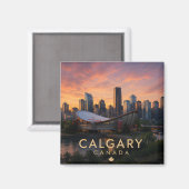 Calgary Canada Stadsverkenning ⛵ Magneet (Voorkant / Achterkant)