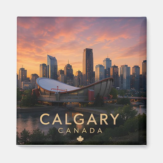 Calgary Canada Stadsverkenning ⛵ Magneet (Voorkant)