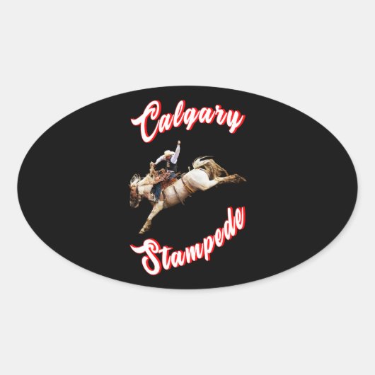 Calgary Canada Uur Juli Ruiters Calgary Stampede Ovale Sticker (Voorkant)