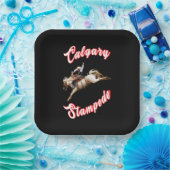 Calgary Canada Uur Juli Ruiters Calgary Stampede Papieren Bordje (Feest)