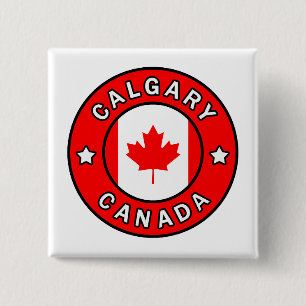 Calgary Canada Vierkante Button 5,1 Cm