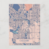 Calgary Canada Winderige Stad Kaart Reizen (Voorkant)