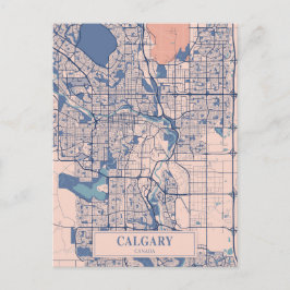 Calgary Canada Winderige Stad Kaart Reizen