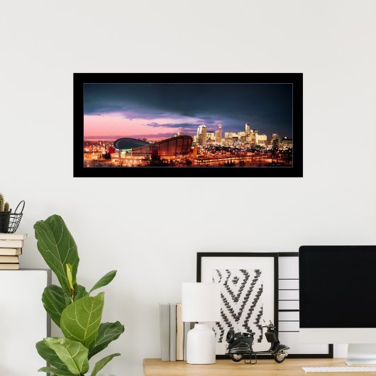 Calgary Chinook & Sunset Poster (Thuiskantoor)