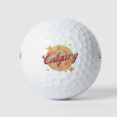 Calgary City Alberta Canada golf retro Golfballen (Voorkant)