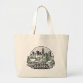 Calgary City Canada Verenigde Staten Grote Tote Bag (Voorkant)