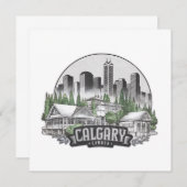 Calgary City Canada Verenigde Staten Kaart (Voorkant / Achterkant)
