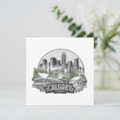 Calgary City Canada Verenigde Staten Kaart (Staand voorkant)