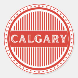 Calgary City Pride Emblem – Canadian Identity Ronde Sticker