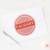 Calgary City Pride Emblem – Canadian Identity Ronde Sticker (Envelop)