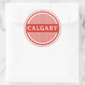 Calgary City Pride Emblem – Canadian Identity Ronde Sticker (Tas)