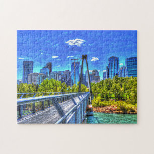 Calgary City Skyline. Legpuzzel