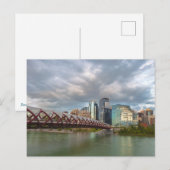 Calgary Cityscape and the Peace Bridge Briefkaart (Voorkant / Achterkant)