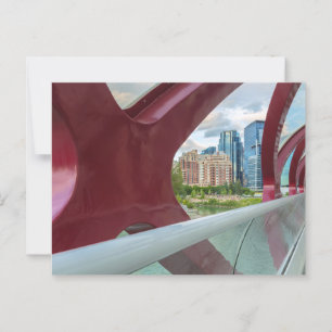 Calgary Cityscape Door de Vredesbrug Briefkaart