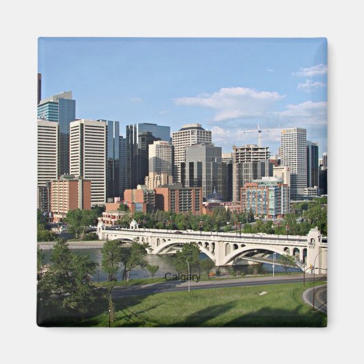 Calgary Cityscape Magneet (Voorkant)