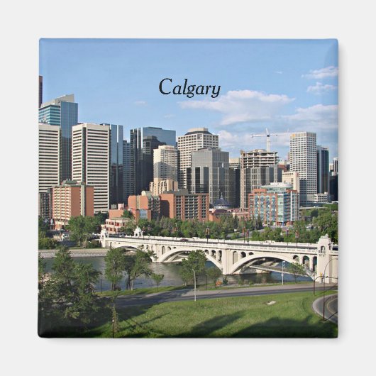 Calgary Cityscape Magnet (Voorkant)