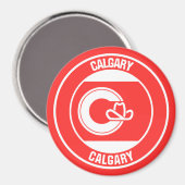 Calgary Columbia Round Emblem Magneet (Voorkant / Achterkant)