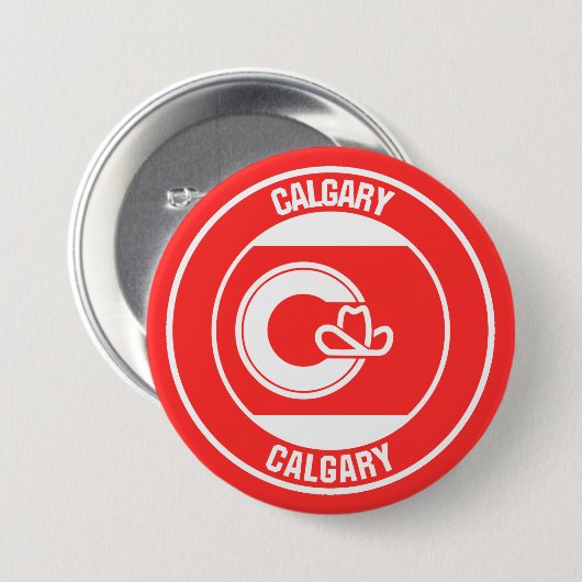 Calgary Columbia Round Emblem Ronde Button 7,6 Cm (Voorkant /achterkant)