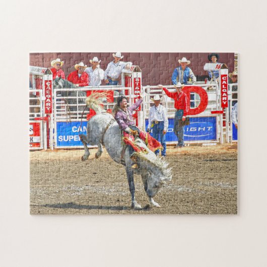 Calgary Cowboys en Rodeo. Legpuzzel (Horizontaal)