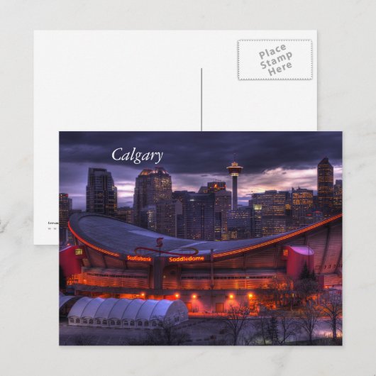 Calgary Downtown Sunset Briefkaart (Voorkant / Achterkant)