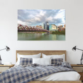 Calgary en de Vredesbrug Canvas Afdruk (Insitu (Slaapkamer))