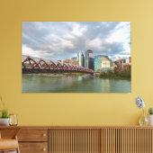 Calgary en de Vredesbrug Canvas Afdruk (Insitu (Woonkamer))