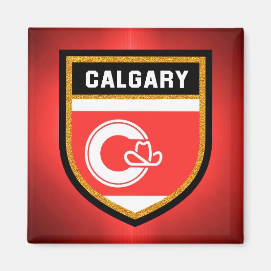 Calgary Flag Magneet (Voorkant)