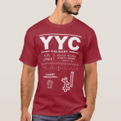 Calgary International Airport YYC T-shirt (Voorkant)