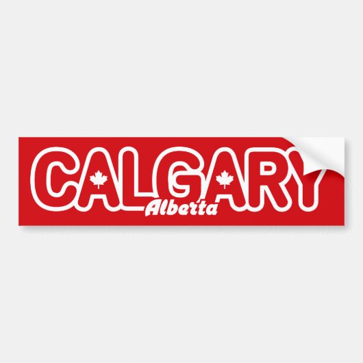 Calgary Leaf Bumpersticker (Voorkant)