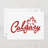 Calgary Leaf Script Briefkaart (Voorkant / Achterkant)