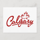 Calgary Leaf Script Briefkaart (Voorkant)