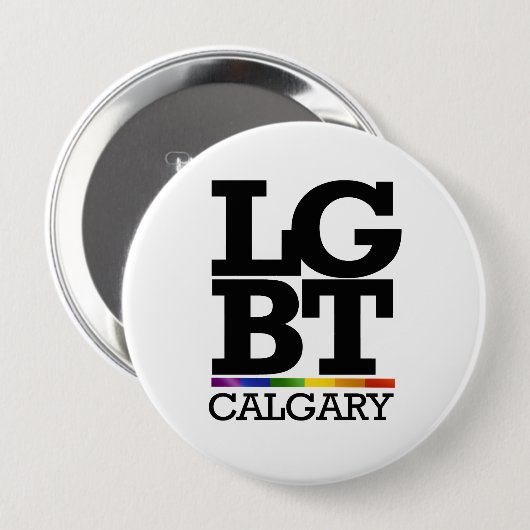 CALGARY LGBT -.png Ronde Button 4,0 Cm (Voorkant /achterkant)