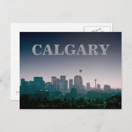 Calgary met Balloons Briefkaart (Voorkant / Achterkant)