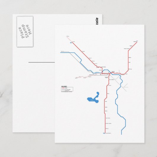 Calgary-metro Briefkaart (Voorkant / Achterkant)