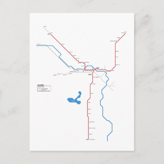 Calgary-metro Briefkaart (Voorkant)
